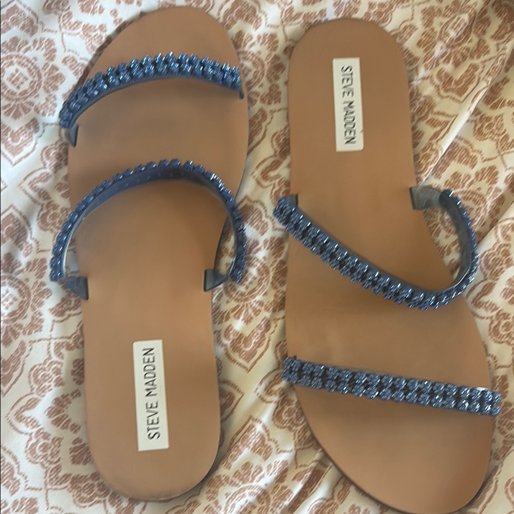Steve Madden Sparkling Blue Sandals